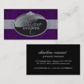 Cartes de visite d'organisateur (Devant / Derrière)