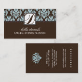 Cartes de visite d'organisateur (Devant / Derrière)