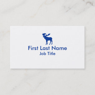 Cartes de visite d'orignal bleu simple