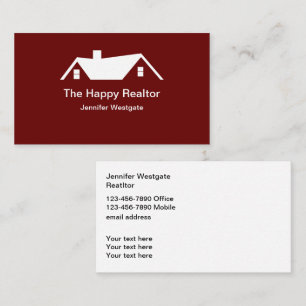 Cartes de visite double face pour agent immobilier