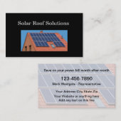 Cartes de visite double face pour solutions d'éner (Devant / Derrière)