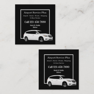 Cartes de visite double face SUV pour taxi aéropor