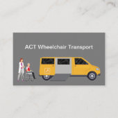 Cartes de visite doubles de transport en fauteuil  (Devant)