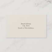 Cartes de visite d'ours de garde/babysitter (Dos)