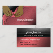 Cartes de visite d'ouvrière couturière (Devant / Derrière)