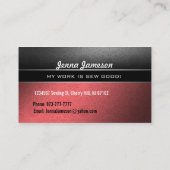 Cartes de visite d'ouvrière couturière (Dos)