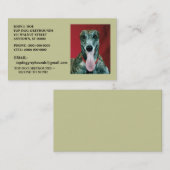 CARTES DE VISITE DOUX D'ANIMAL FAMILIER DE CHIEN (Devant / Derrière)