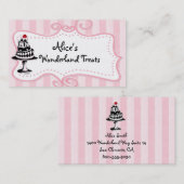 Cartes de visite doux de magasin d'Alice (Devant / Derrière)