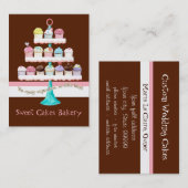 Cartes de visite doux de magasin de petit gâteau (Devant / Derrière)