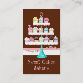 Cartes de visite doux de magasin de petit gâteau