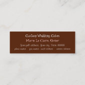 Cartes de visite doux de magasin de petit gâteau (Dos)