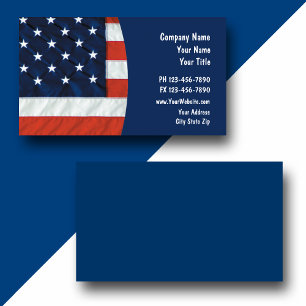 Cartes de visite drapeau américain