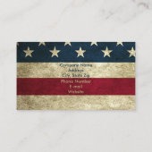 Cartes de visite Drapeau américain rustique vintag (Dos)