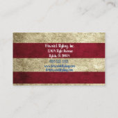 Cartes de visite Drapeau américain rustique vintag (Dos)