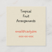 Cartes de visite drôle d'ananas (Dos)