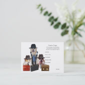 Cartes de visite drôles de chien (Debout devant)