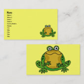 Cartes de visite drôles de grenouille de BB (Devant / Derrière)