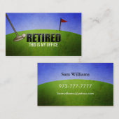Cartes de visite drôles de retraite (Devant / Derrière)