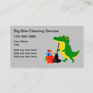 Cartes de visite drôles de service de nettoyage de