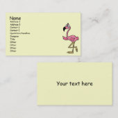 Cartes de visite drôles du Flamant rose BL (Devant / Derrière)