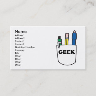 Cartes de visite drôles pour GEEK avec protège-poc