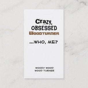 Cartes de visite drôles Turner en bois fou de