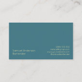 Cartes de visite du barman (Dos)