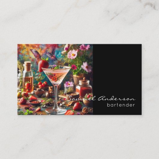 Cartes de visite du barman (Devant)