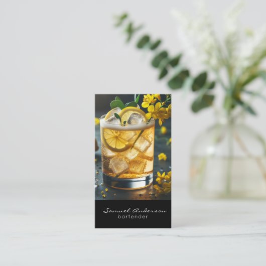 Cartes de visite du barman (Debout devant)