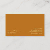 Cartes de visite du barman (Dos)