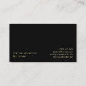 Cartes de visite du barman (Dos)