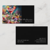 Cartes de visite du barman (Devant / Derrière)