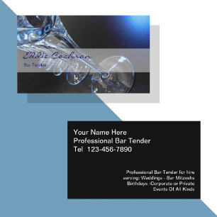 Cartes de visite du barman