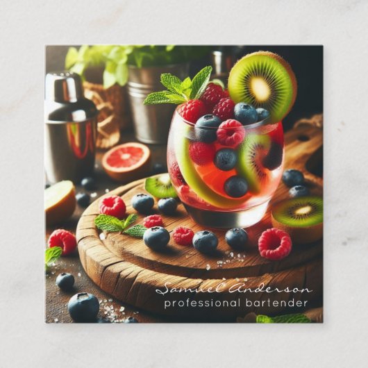 Cartes de visite du barman (Devant)