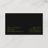 Cartes de visite du barman (Dos)