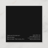 Cartes de visite du barman (Dos)