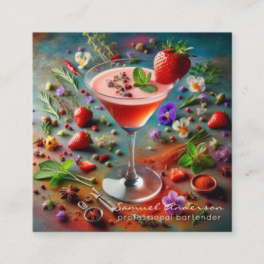 Cartes de visite du barman (Devant)