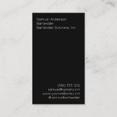 Cartes de visite du barman (Dos)