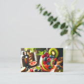 Cartes de visite du barman (Debout devant)