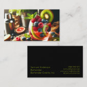 Cartes de visite du barman (Devant / Derrière)