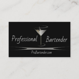 Cartes de visite du barman Silver Martini