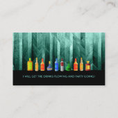 Cartes de visite du barman turquoise (Dos)