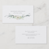 Cartes de visite du bouquet | d'aquarelle (Devant / Derrière)