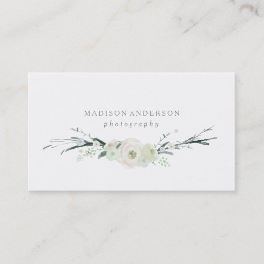 Cartes de visite du bouquet | d'aquarelle (Devant)