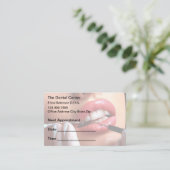 Cartes de visite du budget des rendez-vous dentair (Debout devant)