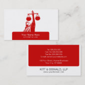 Cartes de visite du Bureau du droit de l'avocat (Devant / Derrière)