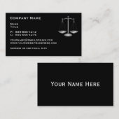 Cartes de visite du Bureau du droit des avocats (Devant / Derrière)