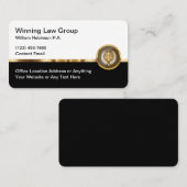 Cartes de visite du bureau du procureur de classe (Devant / Derrière)