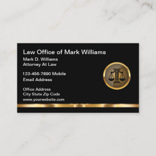 Cartes de visite du cabinet d'avocat Classy Attorn