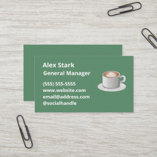 Cartes de visite du café